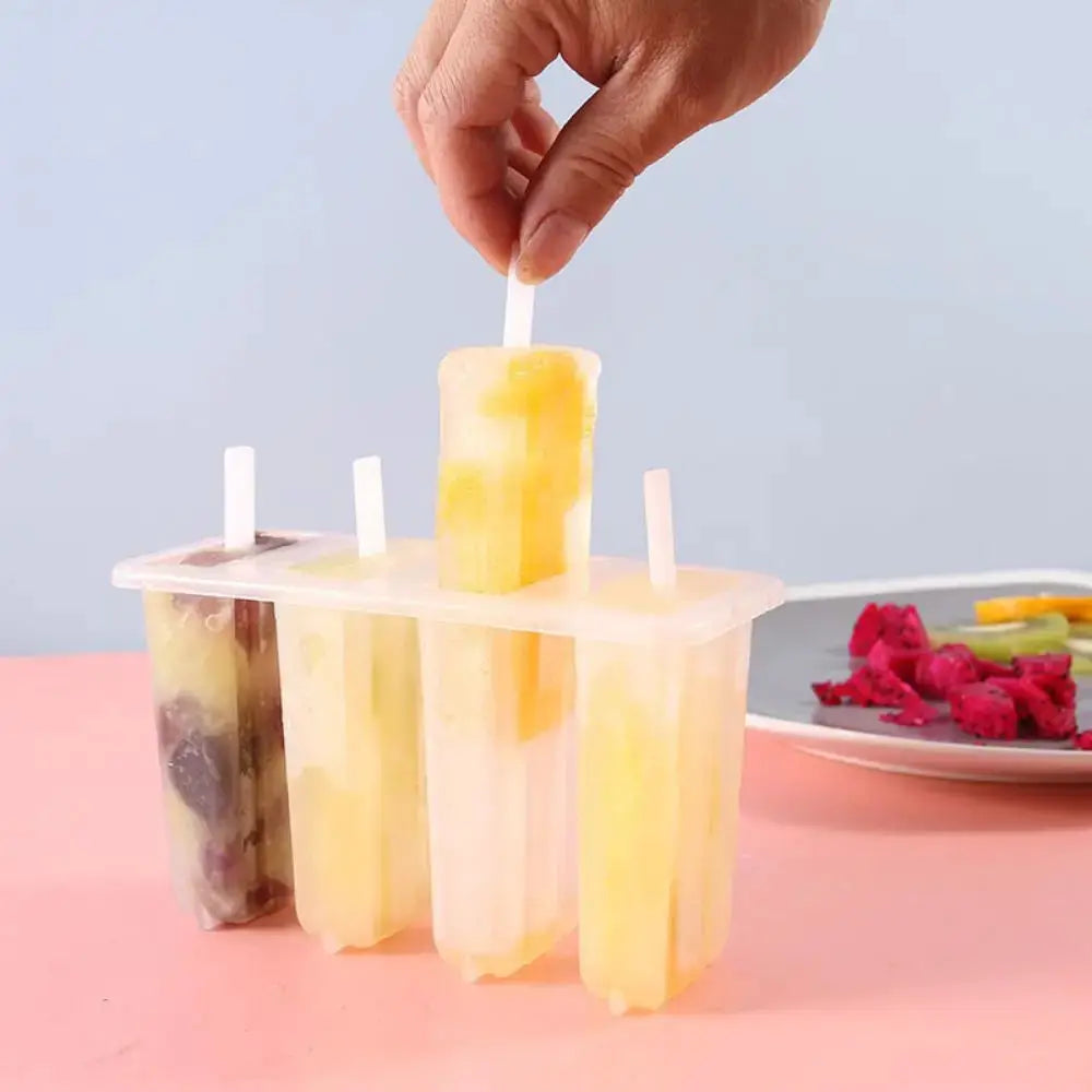 4 Link Popsicle Mold With Lid For Homemade Mung Bean Popsicles And Ice Cream Treats At Home