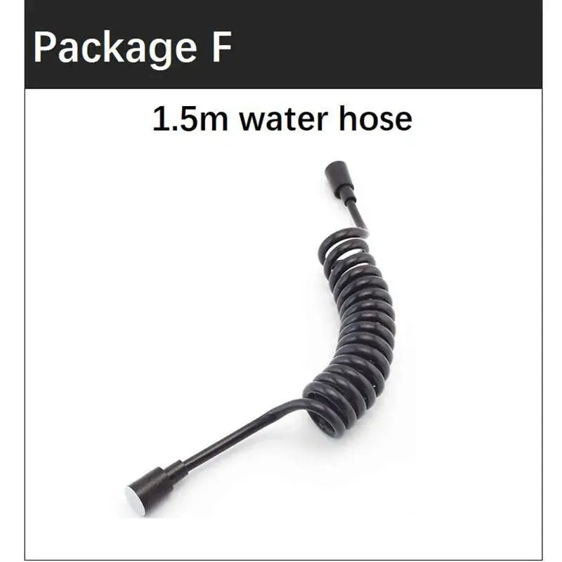 Simples Market handheld black bidet spray hose, 1.5m coiled with spray head