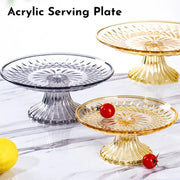 Clear Acrylic Serving Plates Set 15 20 25 30cm Dessert Tray Stand