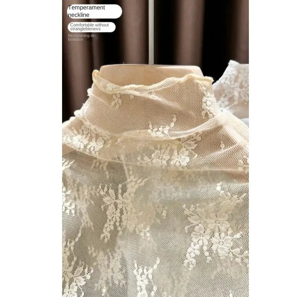 Detachable Lace Floral Fake Collar For Women Gauzy False Collar All Match Slim Lace Tank Top Accessory
