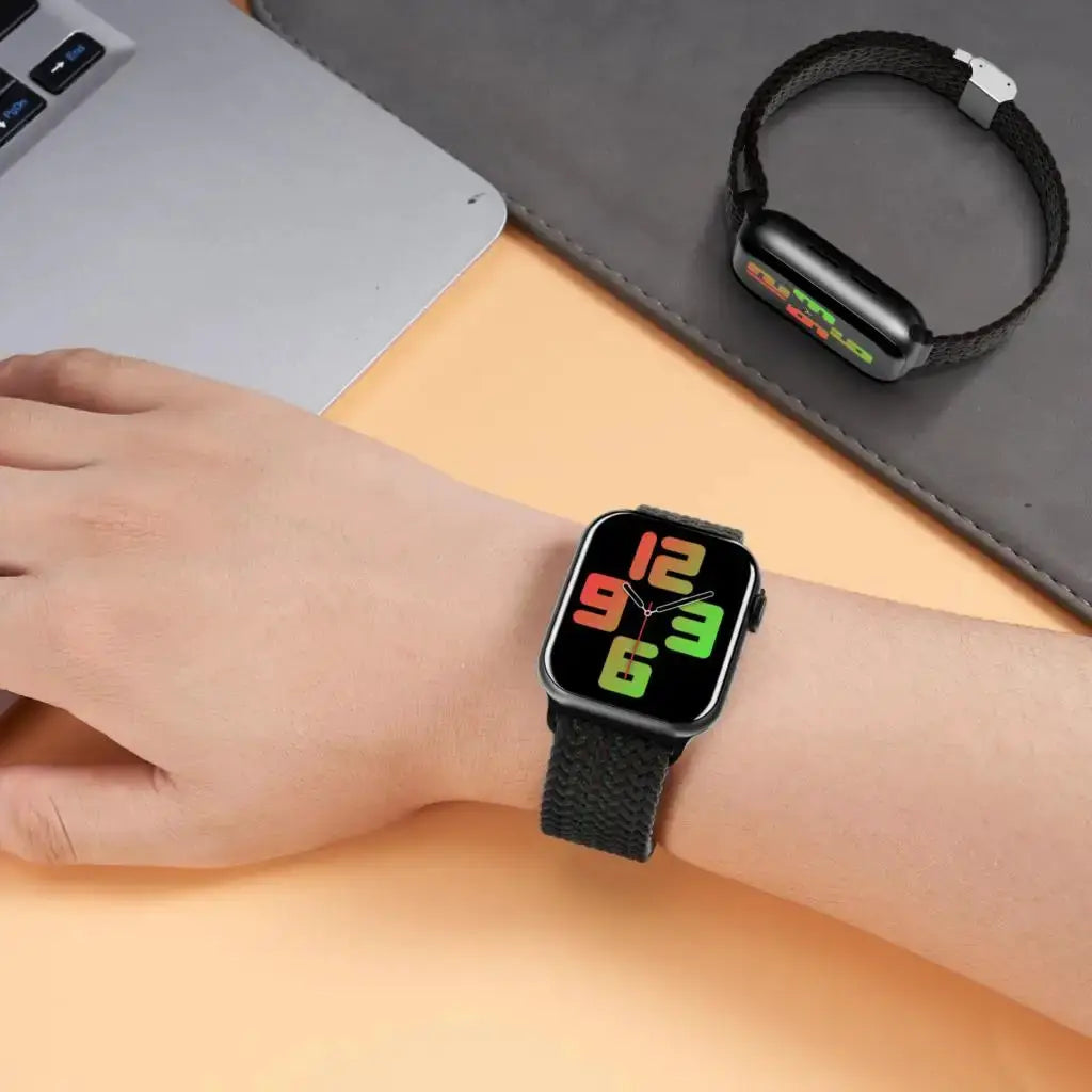 Strap For Apple watch band 46mm 45mm 44mm 49mm 40mm 41mm 42mm Braided loop correa bracelet iWatch series 10 8 9 7 5 2030