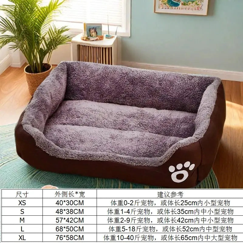 Large Long Plush Pet House Bed Cat Mat For Dogs And Cats Calming Deep Sleep Cushion For Puppy Chihuahua