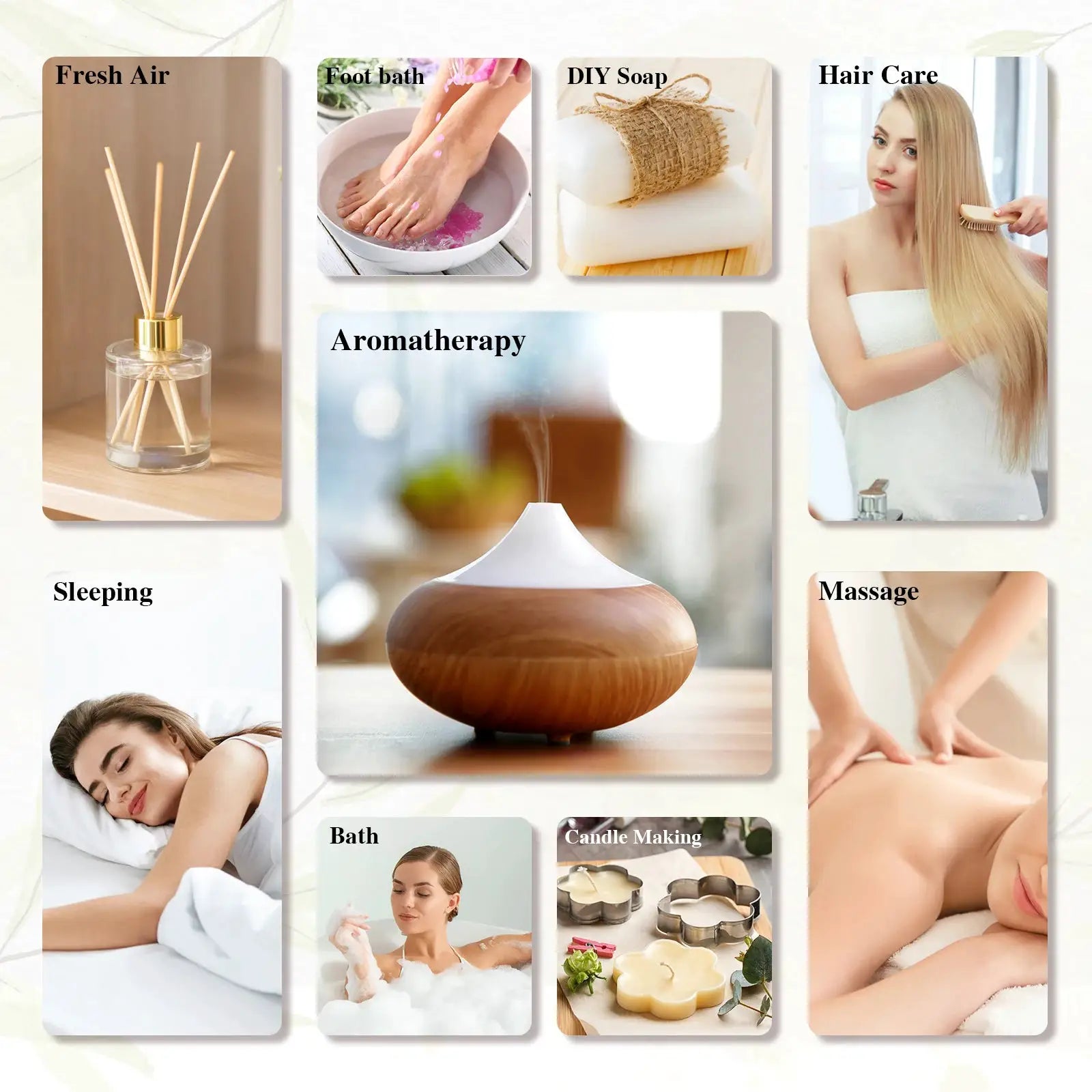 MAYJAM 10ML Essential Oil Set Lavender Jasmine Eucalyptus Vanilla Sandalwood Bergamot Citronella Cinnamon Fragrance Oil