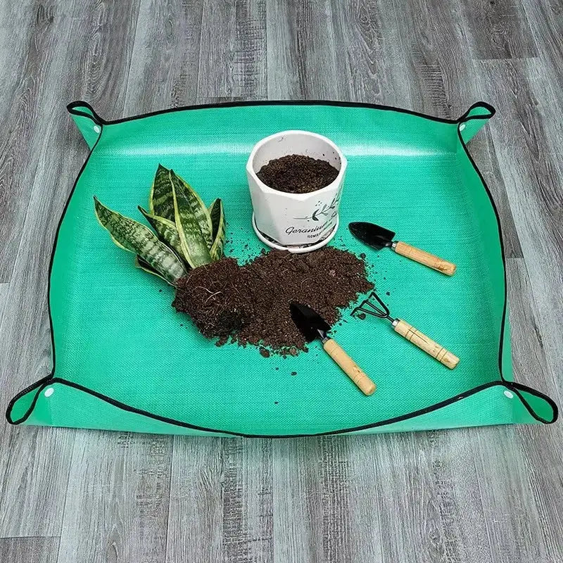 50x50 Cm Flower Pots Transplanting Mats Gardening Planting Mat PE Plant Repotting Mat Foldable Waterproof Gardening Pad