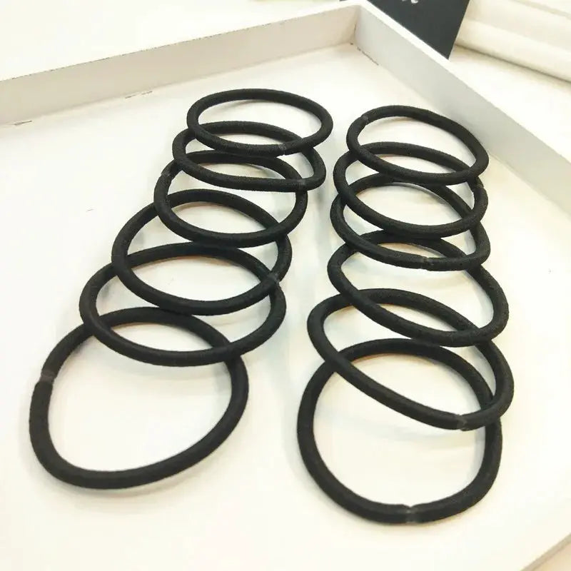 4mm Elastic Hair Ties Bands No Damage Nylon Mix Colors Bulk Pack 10 Or 50 Pcs For Men Women Girls And Boys
