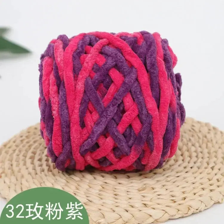 100g Chenille Knitting Yarn Ice Strip Line Cotton For Hand Knitting Scarf Thick Wool Wholesale
