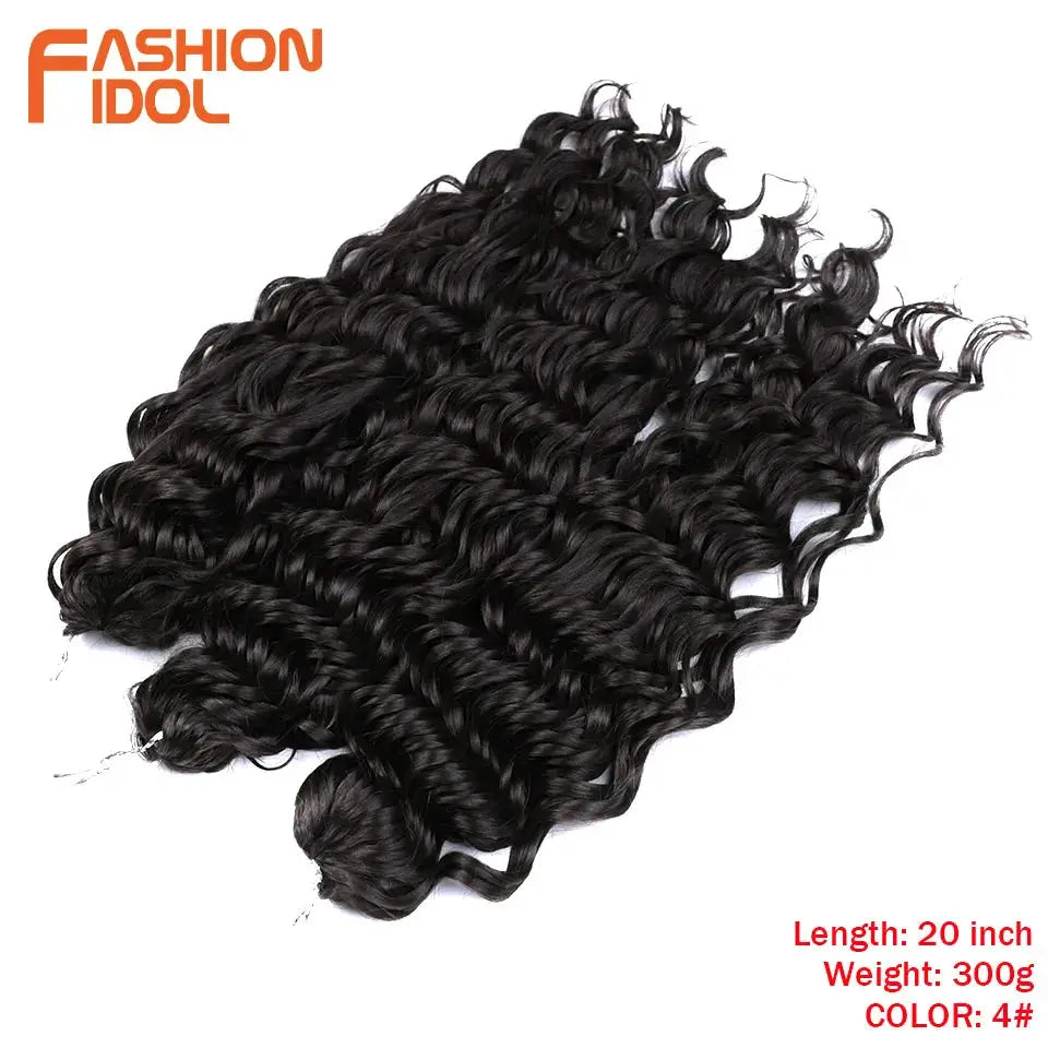 Jessica Hair Deep Wavy Twist Crochet Hair extensions by Simples Market, color 4, 20in