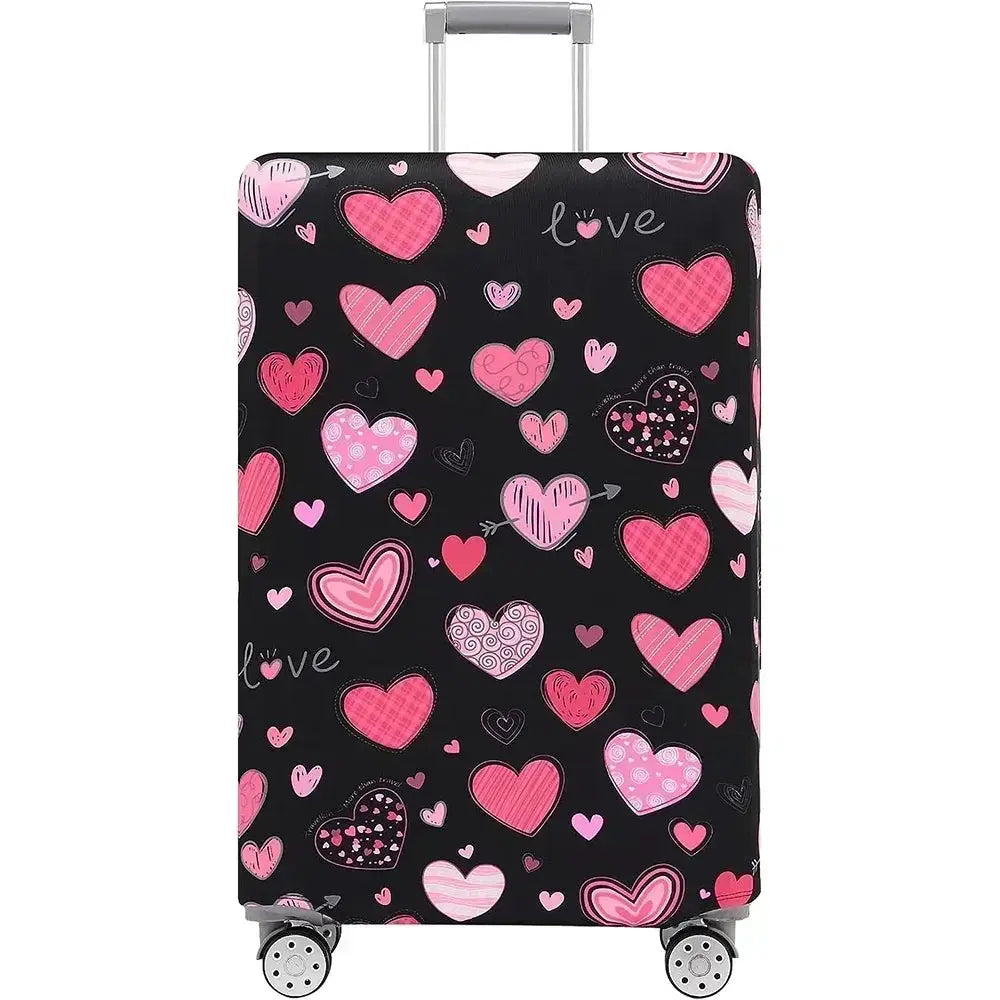 VoyagePro Luggage Cover For 18 To 32 Inch Suitcases Washable Stretch Fabric Protector With Bright Geometric Pattern