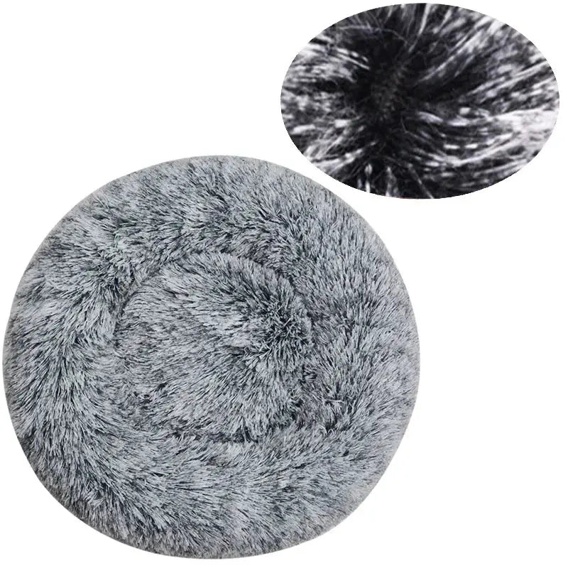 40-90cm Round Pet Bed In 6 Sizes For Large Dogs And Cats Super Soft Plush Bed For Winter Warmth