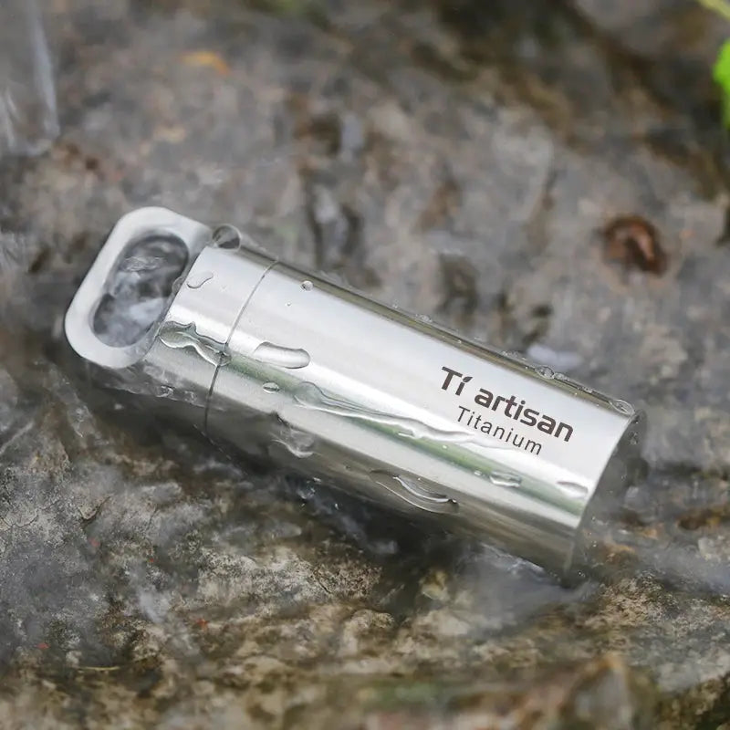 Tiartisan titanium mini EDC pill bottle, waterproof sealed pill container