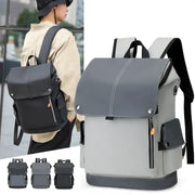 Simples Market USB charging urban men's backpack, gray waterproof laptop backpack; 3 color options