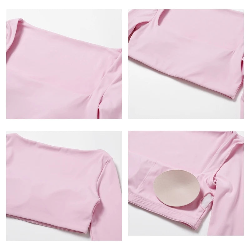 Hearuisavy Womens Quick Dry Square Neck Gym Top With Breathable Nylon Spandex For Dry Comfort