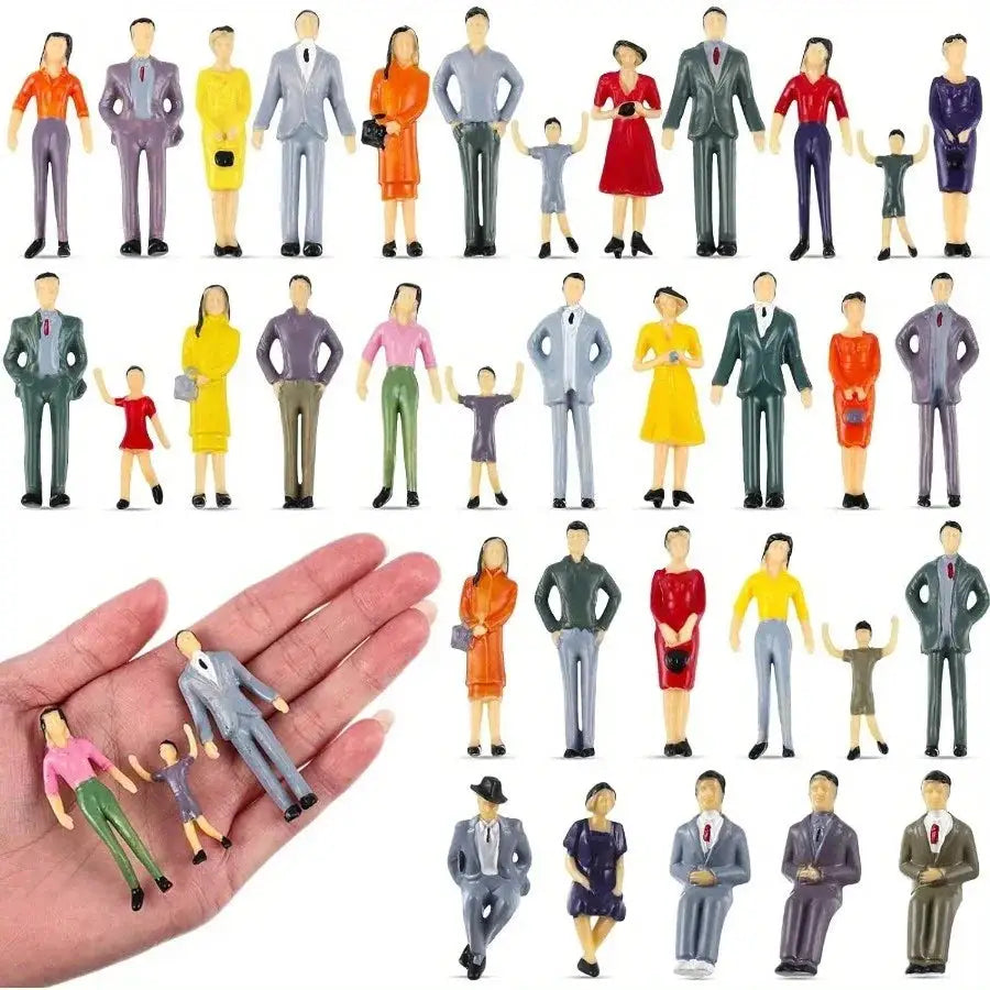 Valentines Day Birthday Party Train Scene 1 100 Scale Sitting Passenger Figures Painted Dolls Collectible Figurines
