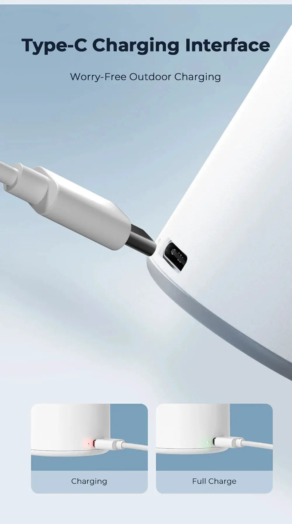 FLEXTAIL portable air pump by Simples Market, white with USB-C charging and LED indicators.