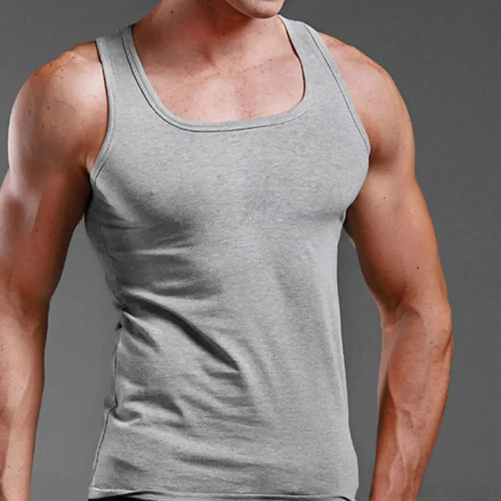 2024 Mens Pure Cotton Tight Tank Tops For Casual Sports Quick Drying Sleeveless Bodybuilding