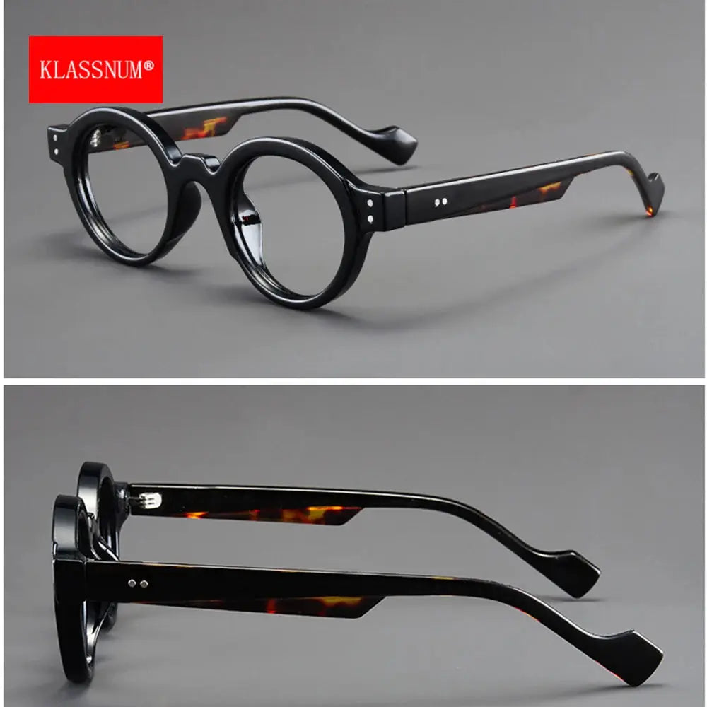 Klassnum Vintage Reading Glasses For Men Small Round Magnifying Lens With Multi Diopter Presbyopia Options 0 To 4.0