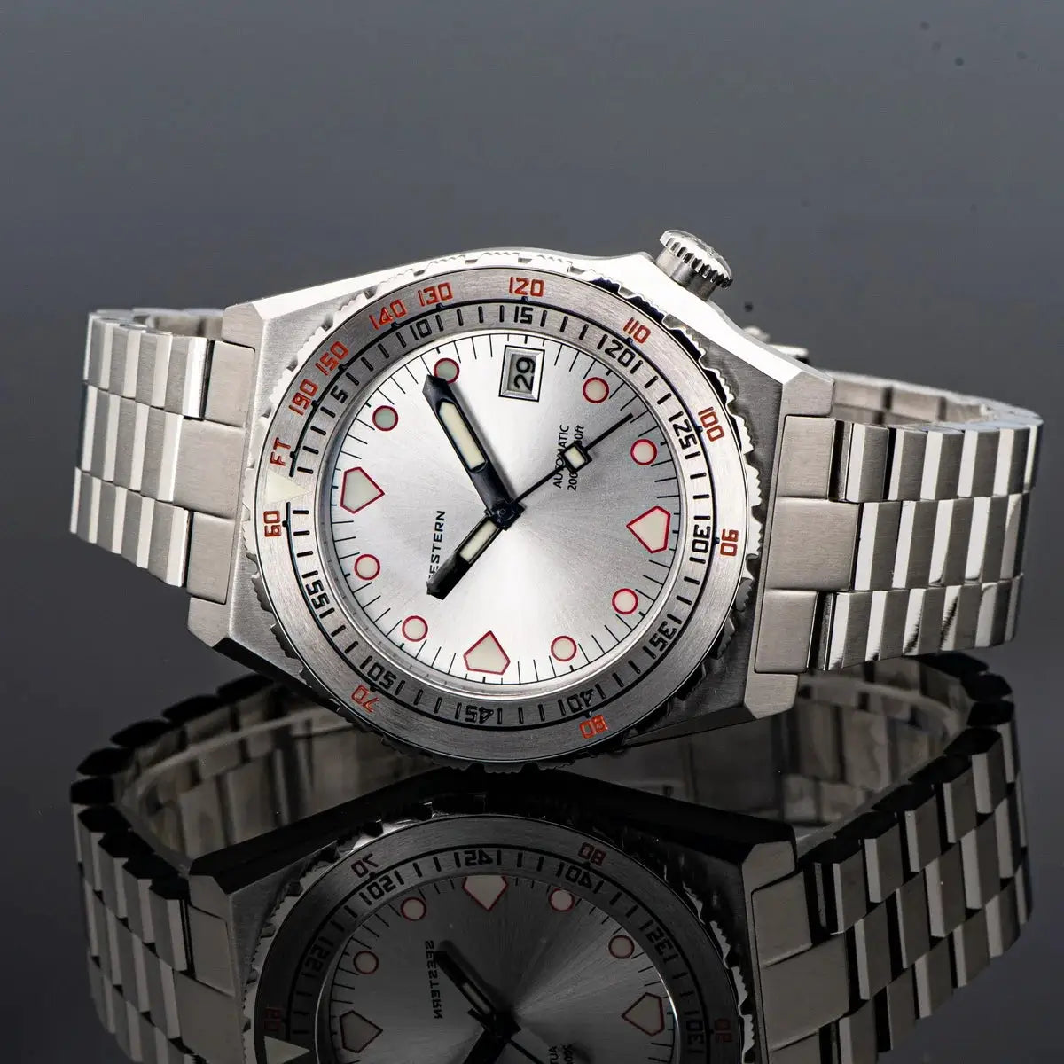 SEESTERN SUB600T V3 automatic men's watch with ceramic bezel and Jubilee bracelet