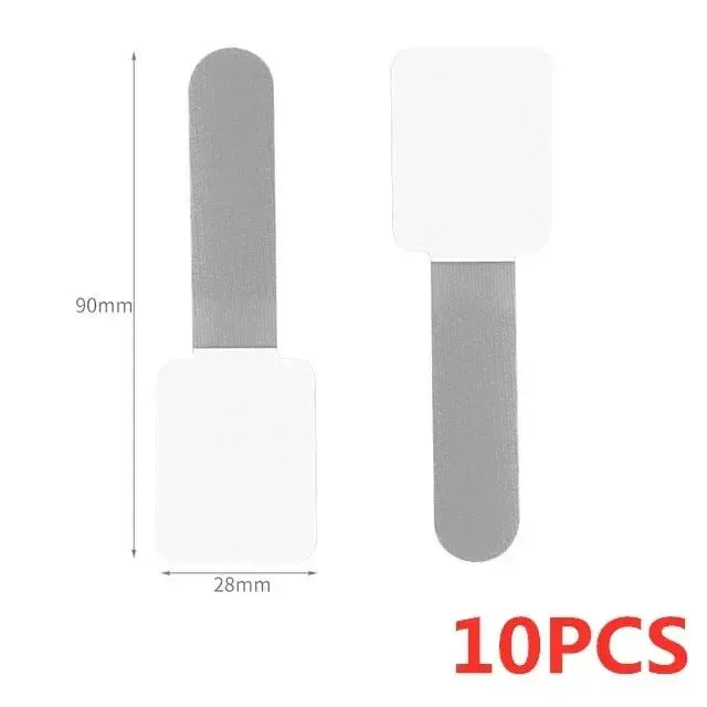 Simples Market 10pcs releasable cable organizer ties, nylon gray straps with white ends, reusable loop tape.