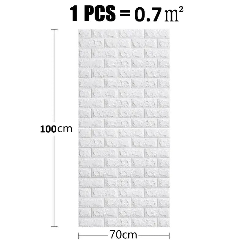 EverWall 3D Self Adhesive Waterproof Brick Wall Stickers Realistic Texture Moisture Resistant Durable Finish