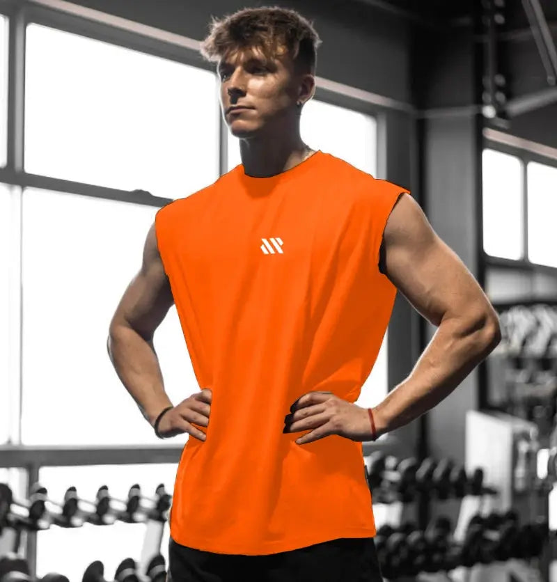 Men's Sleeveless Sports Shirt Quick Dry Breathable Vest for Gym Running and Training Loose Fit Summer Wear