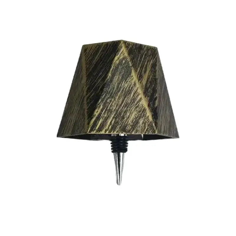 Lampe de table en forme de bouteille sans fil, finition noire à motifs dorés, commande tactile