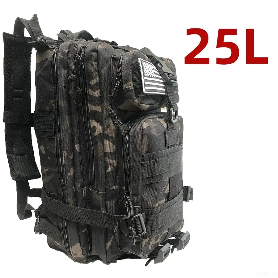 TrailMaster Tactical Backpack 25L 50L Waterproof Nylon For Outdoor Trekking Hiking Fishing Hunting Camping