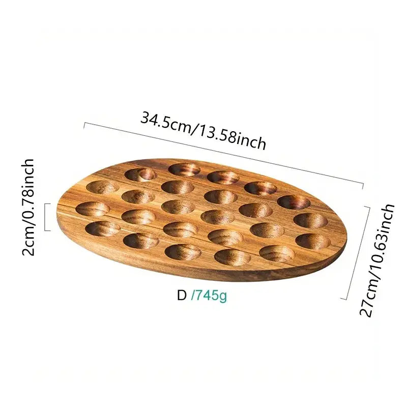 Kemorela Modern Wooden Egg Storage Box With Multi Compartment Kitchen Organizer For Fresh Eggs