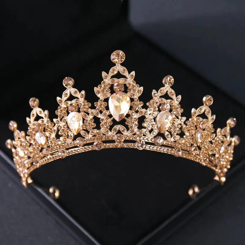 Crystal Wedding Tiara For Bride Silver Color Bridal Crown Diadem Veil Tiaras Hair Accessories Head Jewelry