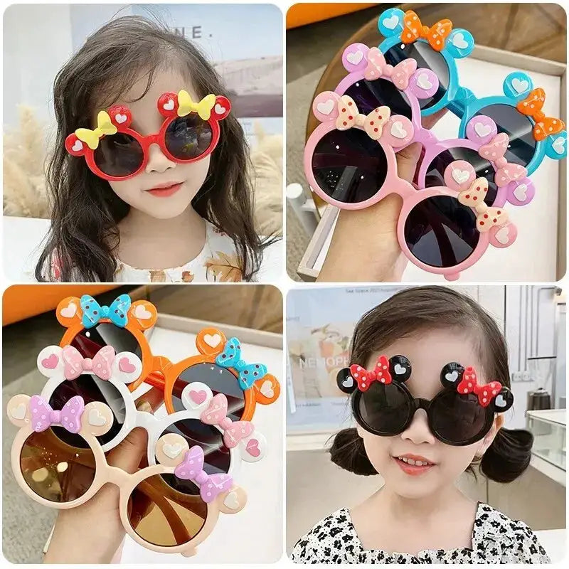 UV400 Cartoon Sunglasses For Kids Boys Girls Lightweight Plastic Frame Sun Protection Outdoor Shades