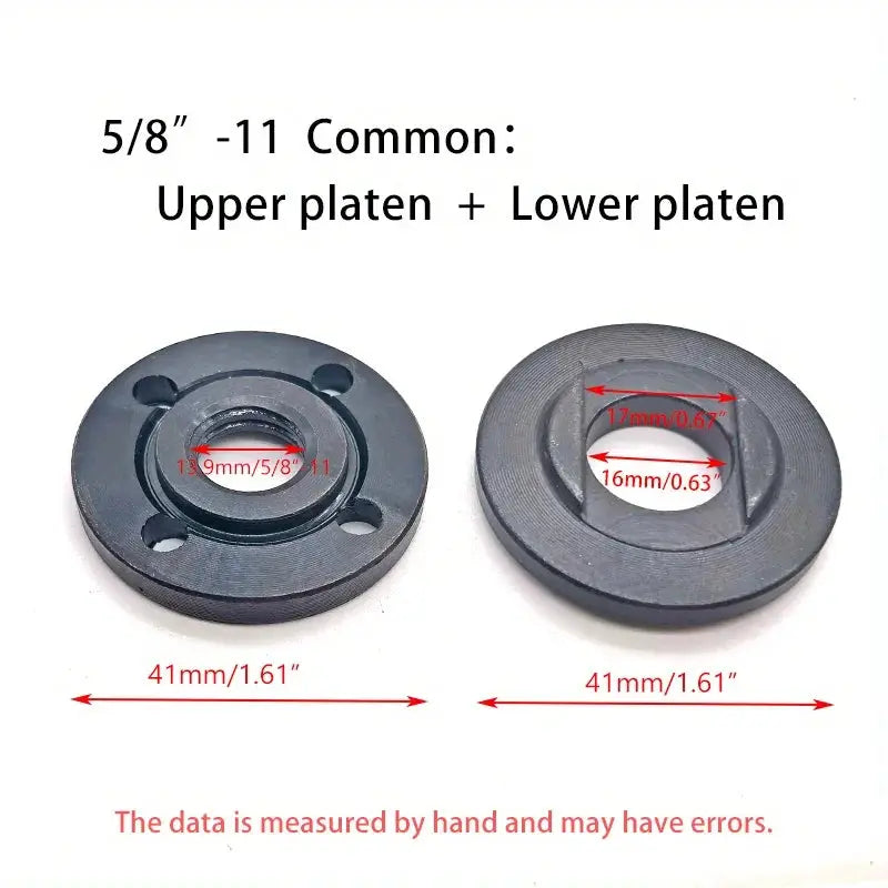 M10 M14 5/8-11 Thread Replacement for Angle Grinder Flange Nut Set Inner Outer Pressure Plate