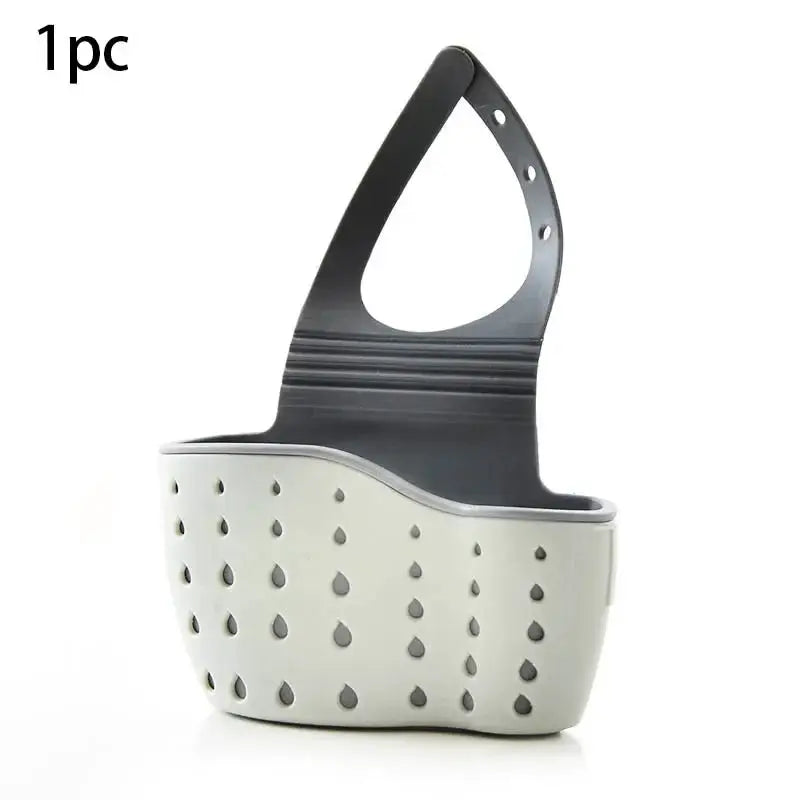 Kitchen Sink Hanging Draining Basket Adjustable Rubber Bag Soap Sponge Caddy Faucet Holder For Bathroom