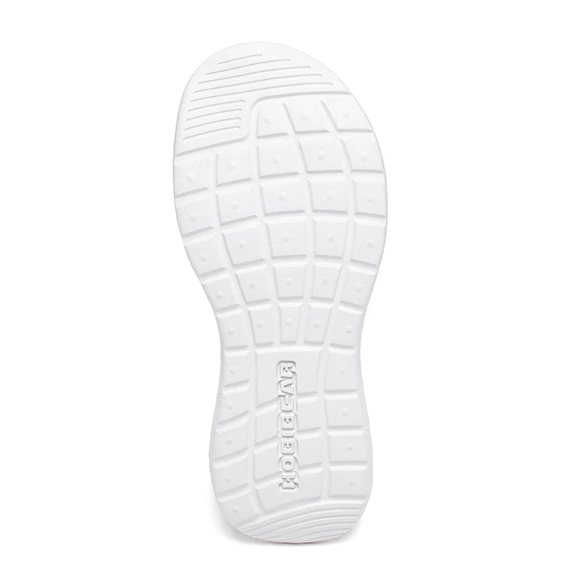 HOBIBEAR white sneaker outsole with grid-pattern tread