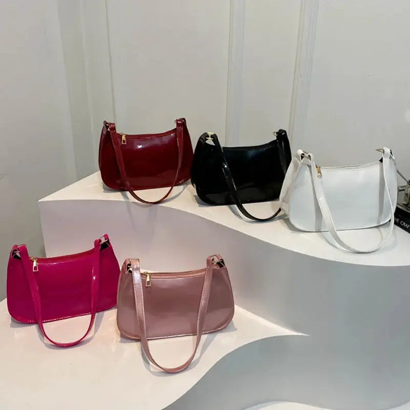 Retro Chic PU Leather Shoulder Underarm Bag With Multi Pocket Interior For Easy Organization