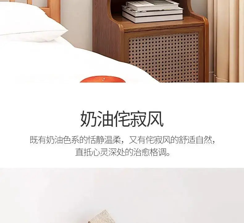 Natural Stone Wall Lamp by Simples Market in a bedroom scene with a wooden nightstand and white bedding