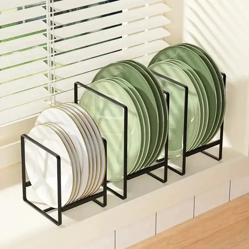 HomeNest Metal Dish Rack For Countertop And Cabinet Rust Resistant Plate Drying And Space Saving