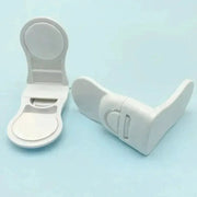 Simples Market baby safety cabinet locks, white plastic anti-pinch latches (pair)