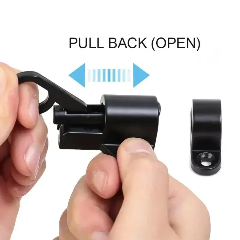 Simples Market automatic aluminum alloy spring latch; black self-closing barrel bolt, 2-piece door and gate latch set
