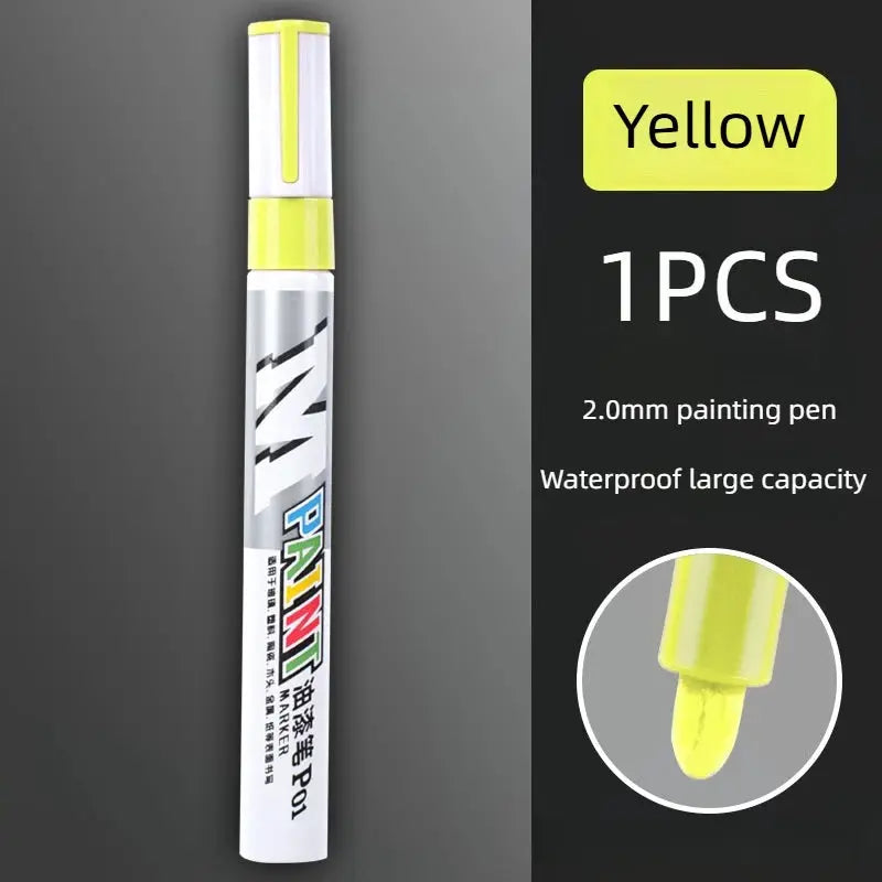 Car Paint Scratch Repair Brush Pen Waterproof Marker For Auto Finishes Minor Scratches Black White Red Silver