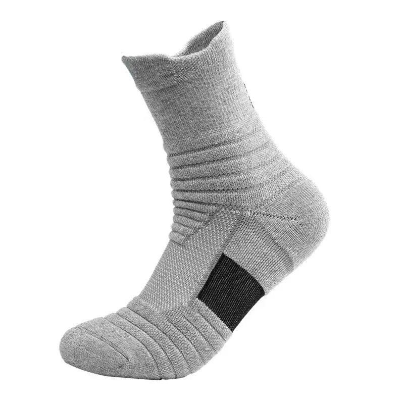 Anti Slip Mens Football And Basketball Socks Breathable Deodorizing Sweat Wicking Size 39 To 45