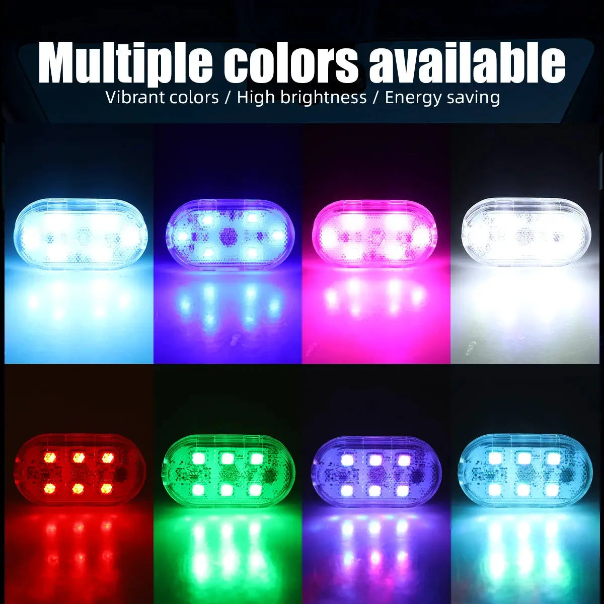 LED Touch Light USB Rechargeable 5V 6LED Mini Car Interior Lamp With Touch Sensor RGB Reading Lamp