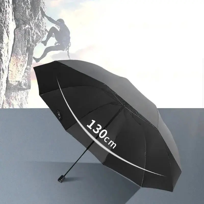 130cm Ten Bone Umbrella With Reinforced Frame Manual Large Waterproof Windproof Canopy