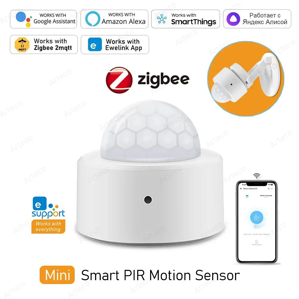 Zigbee 3.0 PIR Motion Sensor 120 Degree Infrared Detector Security Alarm Works With EWeLink And Home Assistant