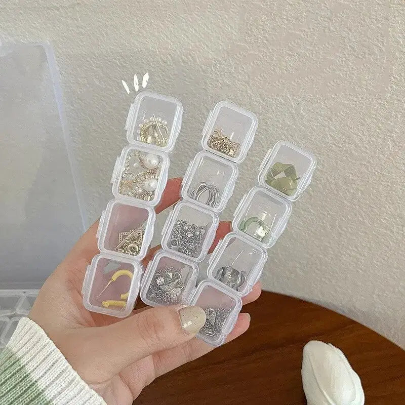 28 Grids Plastic Jewelry Storage Box Necklace Earrings Rings Jewelry Packaging Organizer Portable Pill Medicine Storage Box - Simples Market