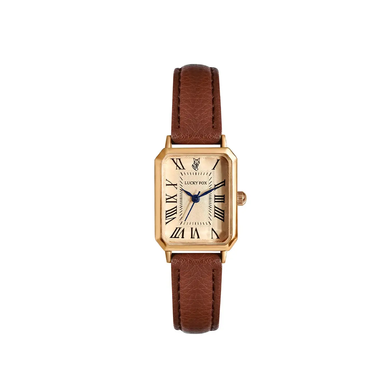 Retro Digital Dial Square Leather Strap Quartz Wristwatch For Women Casual Elegant Gift Timepiece