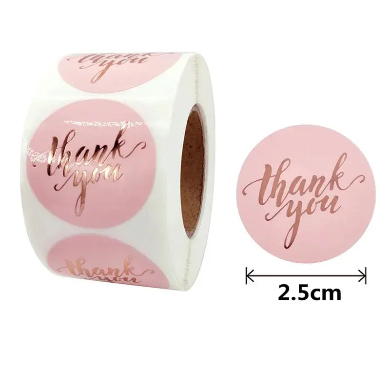 500 Pack Round Kraft Paper Thank You Stickers For Wedding Favors Gift Bags And Packaging