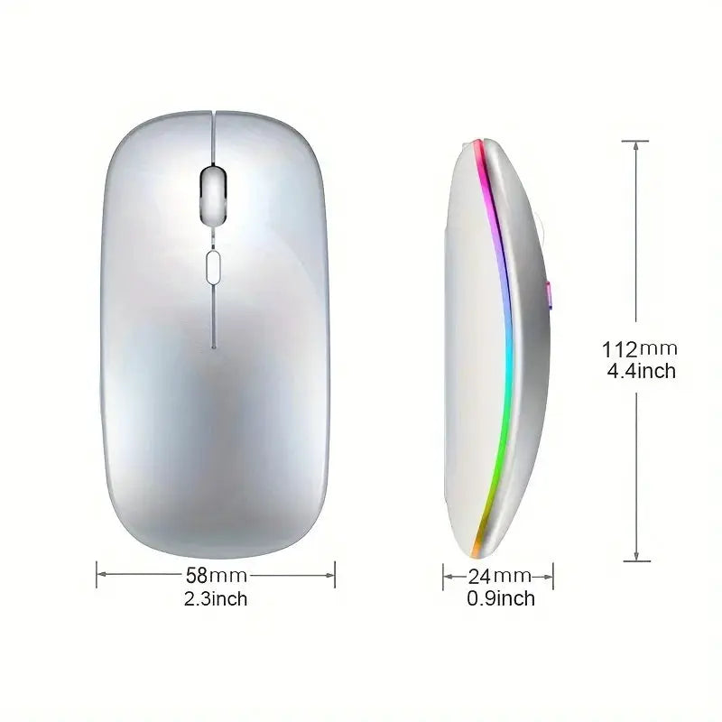 NovaPulse Wireless Gaming Mouse With 2.4GHz Bluetooth Rechargeable Quiet Ergonomic Backlit 1600 DPI For PC And Laptop