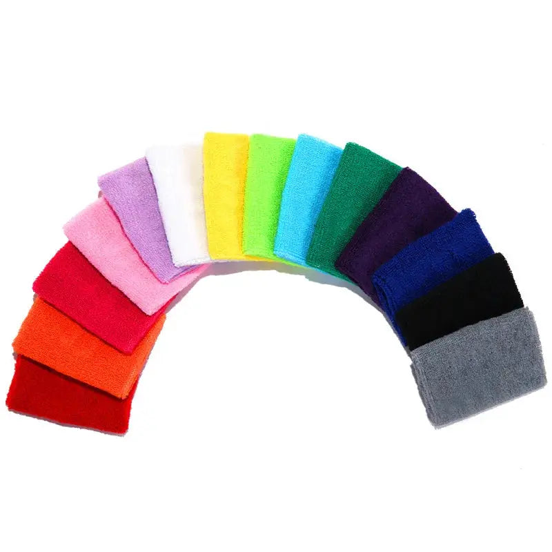 Colorful Cotton Unisex Sport Sweatband Wristband for Gym Running Wrist Support and Protector