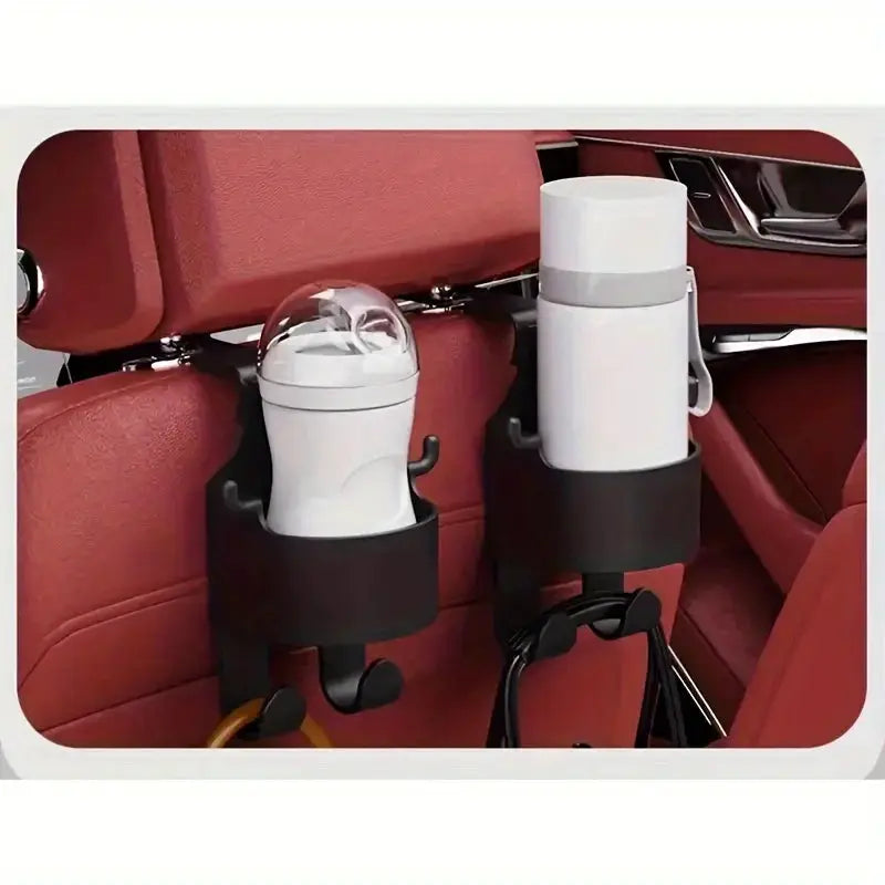 Multifunctional Car Backseat Organizer With Hooks Cup Holder And Storage Box Durable PP Material