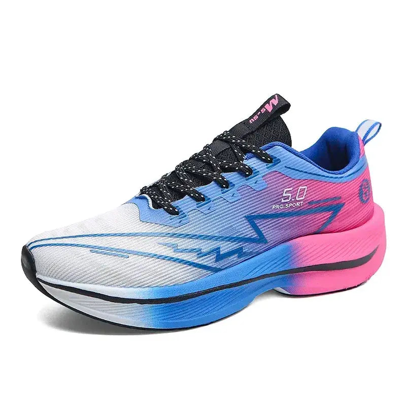 SNORW Men's Carbon Plate Running Shoes Unisex Lightweight Sneakers With Soft Cushion Shock Absorption And Anti Slip Grip