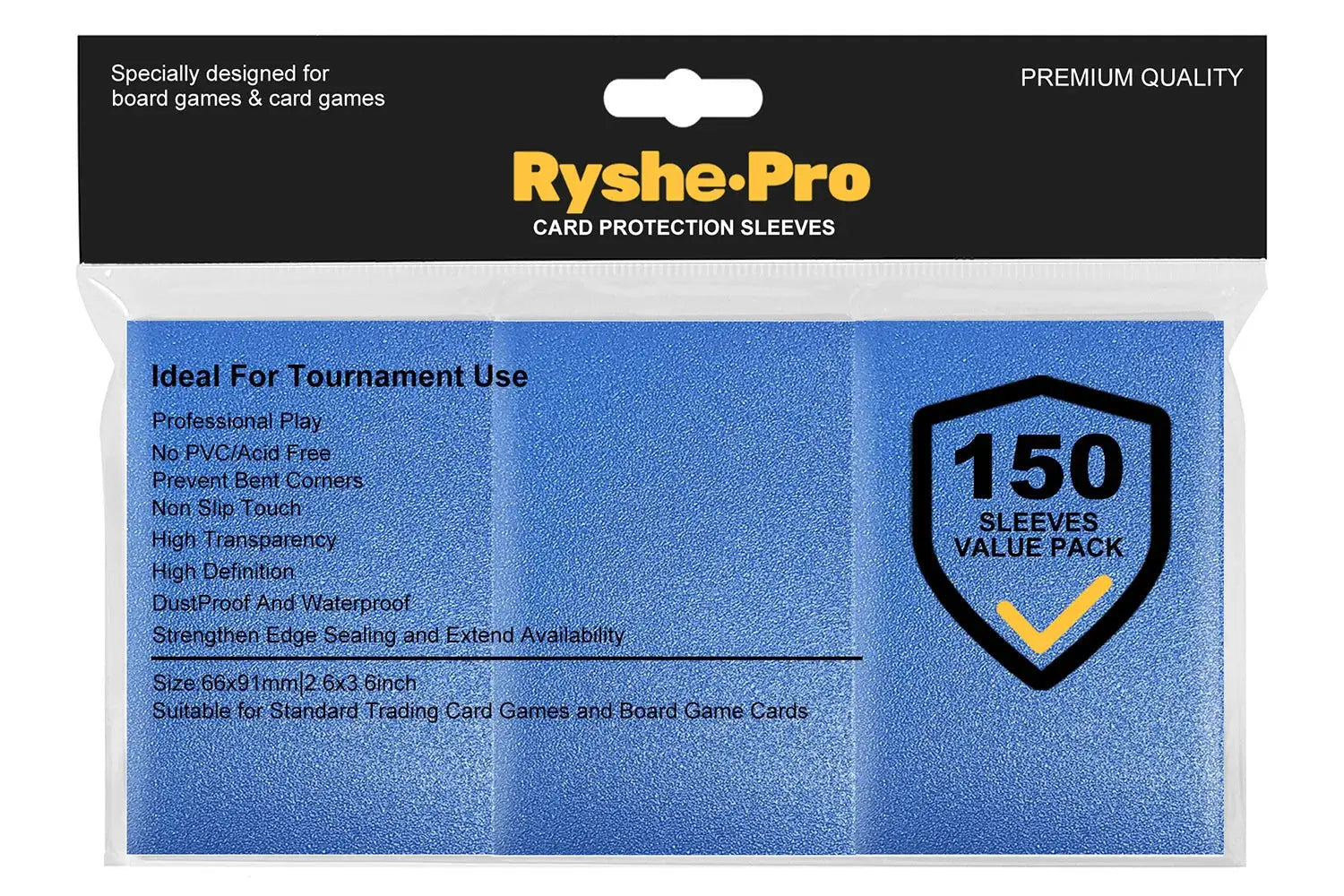 100 Pcs Matte 66x91mm Standard Size Card Sleeves For TCG Trading Cards Board Games Tarot Shield